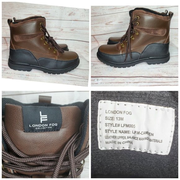 13M London Fog Style LFM005 Leather Upper Snow/Rain Resistant Boots Gift Ideas main image 12